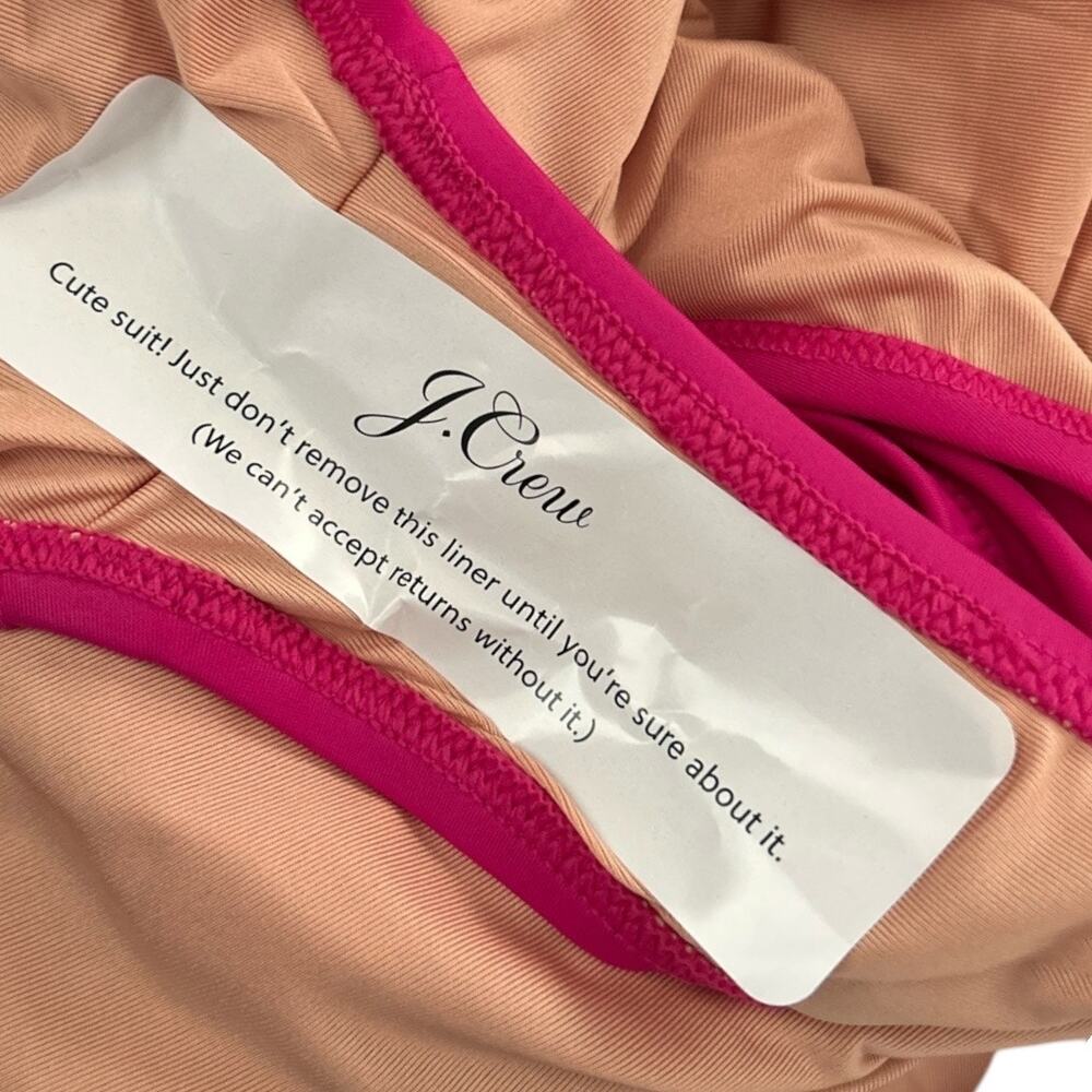 J.Crew Women's Ruched Ruffle One-Piece Swimsuit Sizes 0 - 12 Radiant Fushia NEW - Picture 7 of 7